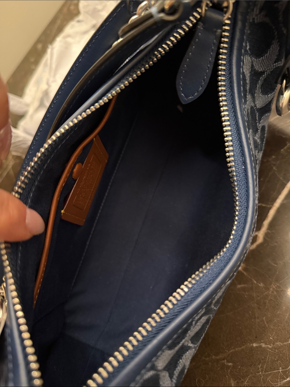 Coach Juliet Shoulder Bag 25 In Signature Denim - Picture 2 of 7